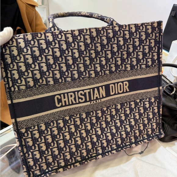 Dior Navy Monogram Briefcase